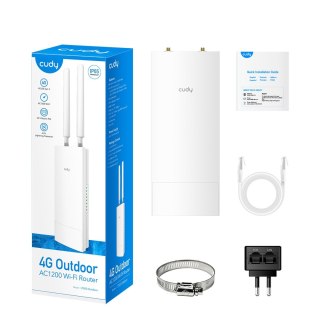 Cudy LT500 router bezprzewodowy Fast Ethernet Dual-band (2.4 GHz/5 GHz) 4G Biały