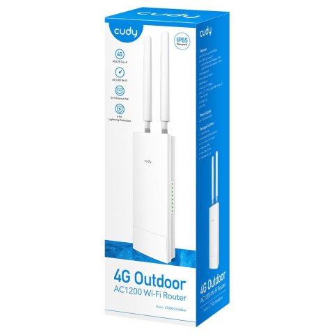 Cudy LT500 router bezprzewodowy Fast Ethernet Dual-band (2.4 GHz/5 GHz) 4G Biały