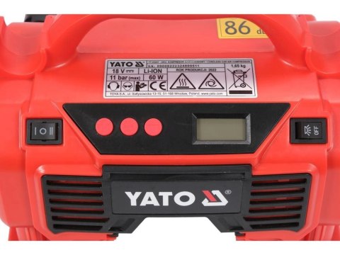 Yato YT-23248 sprężarka 60 W 21 l/min Bateria