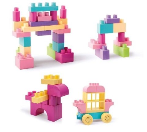 Klocki Kids Blocks 50 elementów różowe Klocki Kids Blocks 50 elementów różowe