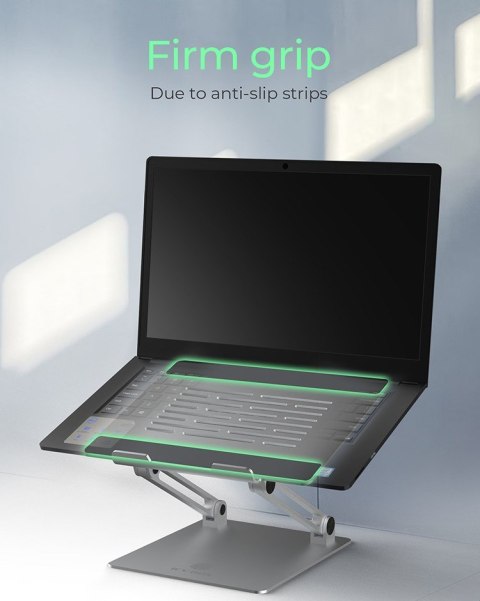 Podstawka pod laptopa ICY BOX IB-NH300 Srebrny Aluminium Silikon 43.2 cm (17") 3 kg 15 cm