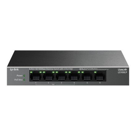 TP-Link LiteWave LS106LP łącza sieciowe Nie zarządzany Fast Ethernet (10/100) Obsługa PoE Czarny TP-Link LiteWave LS106LP łącza sieciowe Nie zarządzany Fast Ethernet (10/100) Obsługa PoE Czarny