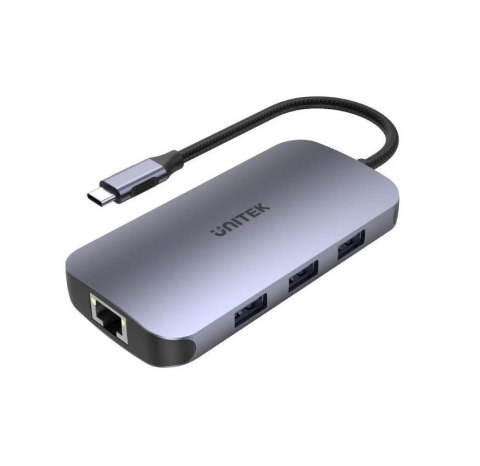 UNITEK D1071A hub i koncentrator USB 3.0 SuperSpeed 5 Gb/s Srebrny