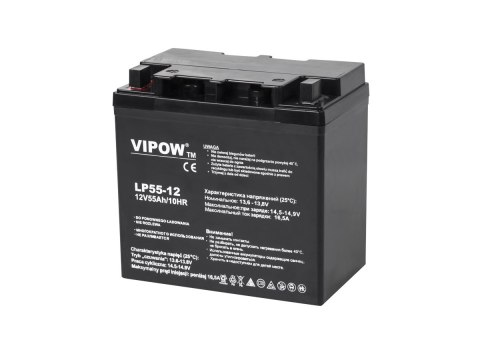Akumulator żelowy VIPOW 12V 55Ah Akumulator żelowy VIPOW 12V 55Ah