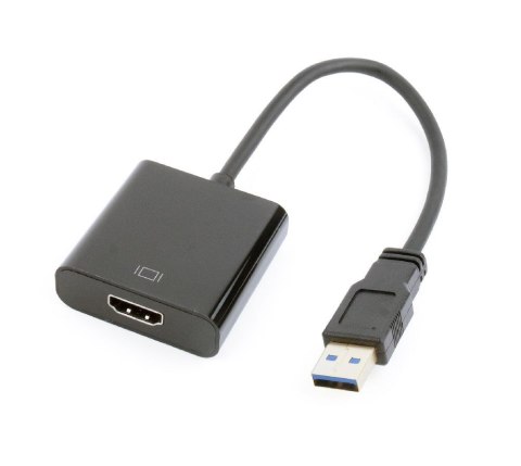 Adapter GEMBIRD A-USB3-HDMI-02 (USB 3.0 M - HDMI F; 0,15m; kolor czarny) Adapter GEMBIRD A-USB3-HDMI-02 (USB 3.0 M - HDMI F; 0,15m; kolor czarny)