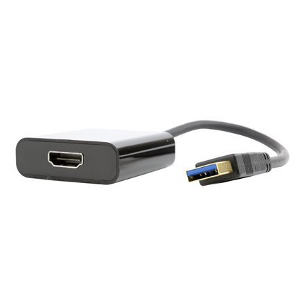Adapter GEMBIRD A-USB3-HDMI-02 (USB 3.0 M - HDMI F; 0,15m; kolor czarny) Adapter GEMBIRD A-USB3-HDMI-02 (USB 3.0 M - HDMI F; 0,15m; kolor czarny)