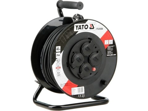 YATO PRZEDŁUŻACZ BĘBNOWY 40m 3 x 1,5mm2 IP44 81054 YATO PRZEDŁUŻACZ BĘBNOWY 40m 3 x 1,5mm2 IP44 81054