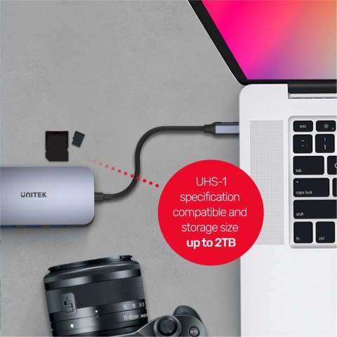 UNITEK D1071A hub i koncentrator USB 3.0 SuperSpeed 5 Gb/s Srebrny