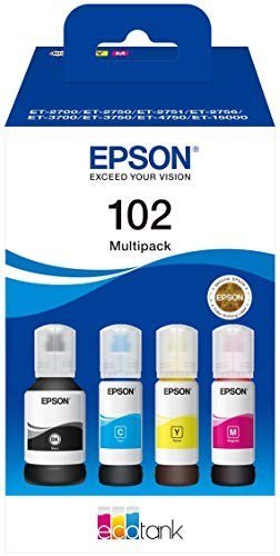 Tusze Epson 102 EcoTank Cyjan Magenta Żółty 127 ml 70 ml Atramentowy Tusze Epson 102 EcoTank Cyjan Magenta Żółty 127 ml 70 ml Atramentowy