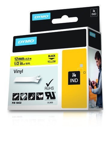 DYMO 12mm RHINO Coloured Vinyl taśmy do etykietowania D1 DYMO 12mm RHINO Coloured Vinyl taśmy do etykietowania D1