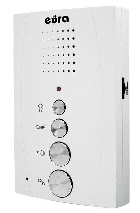 DOMOFON 'EURA' ADP-51A3 'DIFESA' - 1-rodzinny, 2 unifony, interkom, (biały) DOMOFON 'EURA' ADP-51A3 'DIFESA' - 1-rodzinny, 2 unifony, interkom, (biały)