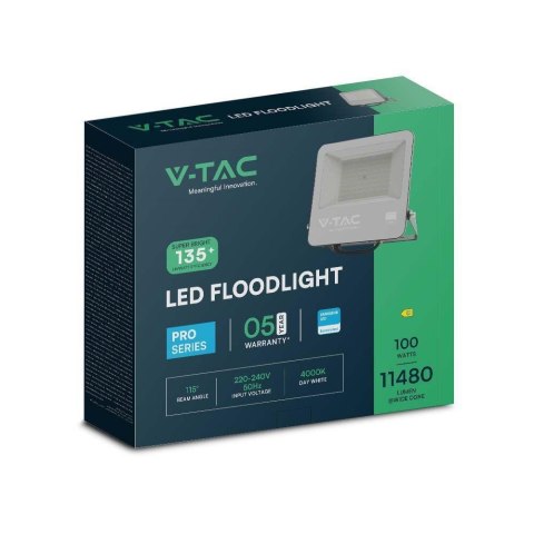 Projektor LED V-TAC VT-44101 100W SAMSUNG CHIP 135Lm/W 6500K 11480lm (SKU 8847) Czarny