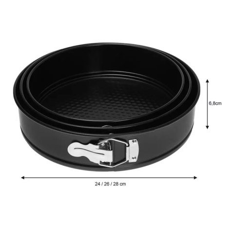 TORTOWNICE FORMY DO PIECZENIA 3 SZT. KINGHOFF KH-4200 TORTOWNICE FORMY DO PIECZENIA 3 SZT. KINGHOFF KH-4200