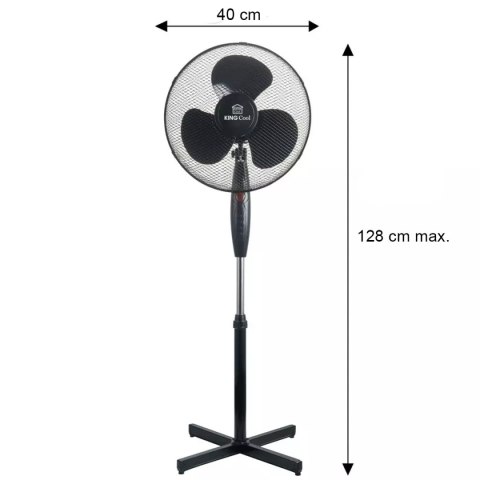 WENTYLATOR WIATRAK STOJĄCY PODŁOGOWY KINGCOOL KC-2125 czarny WENTYLATOR WIATRAK STOJĄCY PODŁOGOWY KINGCOOL KC-2125 czarny