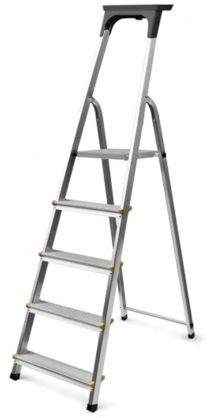 DRABINA ALUMINIOWA WOLNOSTOJĄCA EASY 191CM 5 STOPNI+PODEST DRABINA ALUMINIOWA WOLNOSTOJĄCA EASY 191CM 5 STOPNI+PODEST