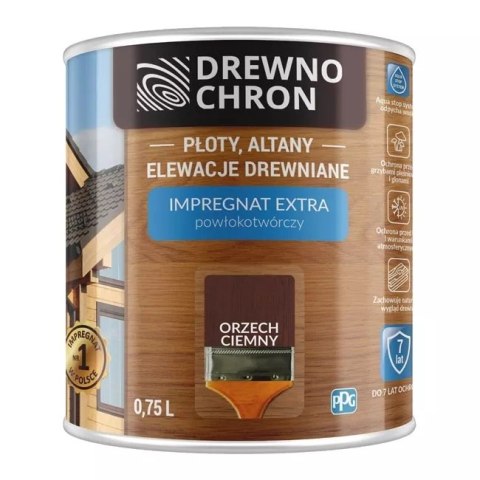 DREWNOCHRON IMPREGNAT POWŁOKOTWÓRCZY ORZECH CIEMNY 0.75L DREWNOCHRON IMPREGNAT POWŁOKOTWÓRCZY ORZECH CIEMNY 0.75L
