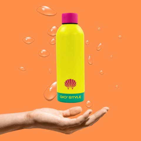 Butelka termiczna Kamai Gio Style, stal nierdzewna, żółta, pojemność 0,75L