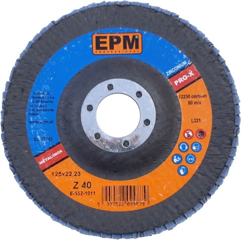 LAMELKA CYRKONOWA EPM PRO-X GRANULACJA 80 125MM LAMELKA CYRKONOWA EPM PRO-X GRANULACJA 80 125MM
