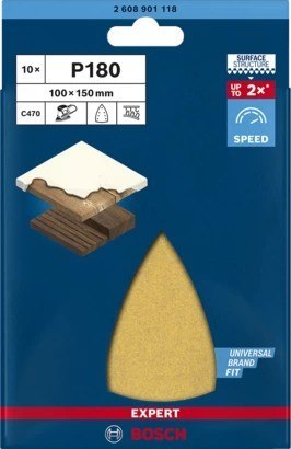 PAPIER ŚCIERNY EXPERT EXC470 100*150MM G180 10PC PAPIER ŚCIERNY EXPERT EXC470 100*150MM G180 10PC