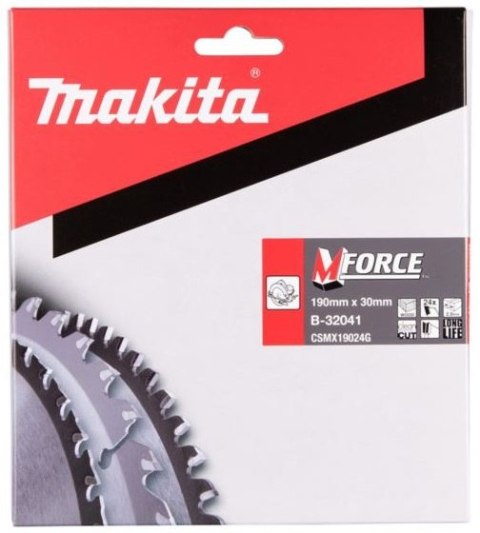 PIŁA TARCZOWA DO DREWNA M-FORCE 190*30MM 24Z PIŁA TARCZOWA DO DREWNA M-FORCE 190*30MM 24Z