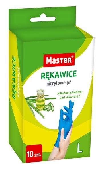 RĘKAWICE NITRYLOWE MASTER ALOES ROZMIAR S OP. 10 SZT RĘKAWICE NITRYLOWE MASTER ALOES ROZMIAR S OP. 10 SZT