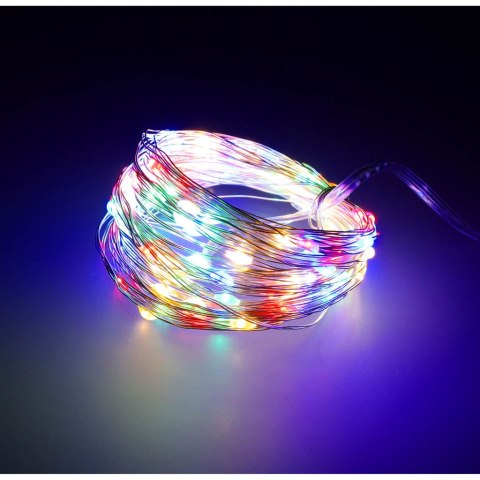 Lampki LED druciki dekoracyjne 10m 100LED multikolor Lampki LED druciki dekoracyjne 10m 100LED multikolor