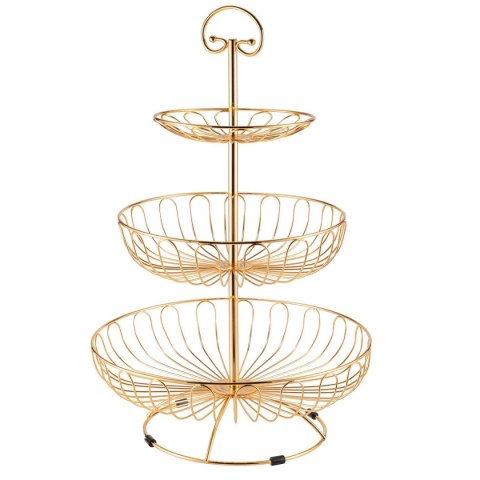 KOSZYK PIĘTROWY PATERA NA OWOCE 3 POZIOMY E-8182 GOLD KOSZYK PIĘTROWY PATERA NA OWOCE 3 POZIOMY E-8182 GOLD