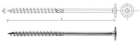 WKRĘT DO DREWNA Z KOŁNIERZEM NA TORX OCYNKOWANY 6*140MM T30 WKRĘT DO DREWNA Z KOŁNIERZEM NA TORX OCYNKOWANY 6*140MM T30