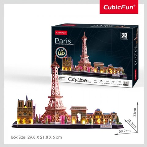 Puzzle 3D LED City Line Paryż Puzzle 3D LED City Line Paryż
