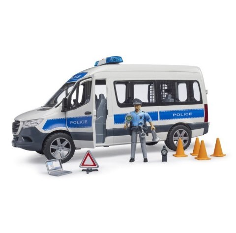 Zestaw Mercedes-Benz Sprinter policyjny z figurką i modułem światło/dźwięk Zestaw Mercedes-Benz Sprinter policyjny z figurką i modułem światło/dźwięk