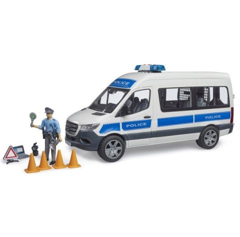 Zestaw Mercedes-Benz Sprinter policyjny z figurką i modułem światło/dźwięk Zestaw Mercedes-Benz Sprinter policyjny z figurką i modułem światło/dźwięk