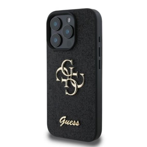 Guess Fixed Glitter Big 4G - Etui iPhone 16 Pro (czarny) Guess Fixed Glitter Big 4G - Etui iPhone 16 Pro (czarny)