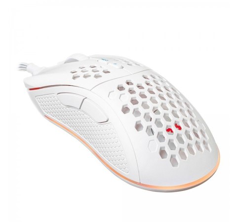 Mysz gamingowa bezprzewodowa Nemesis M700 akumulator 8000 DPI 7P RGB LED programowalne przyciski biała Mysz gamingowa bezprzewodowa Nemesis M700 akumulator 8000 DPI 7P RGB LED programowalne przyciski biała