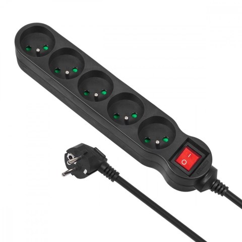 Listwa zasilająca 5g 5m MCE185 2300W czarna Listwa zasilająca 5g 5m MCE185 2300W czarna