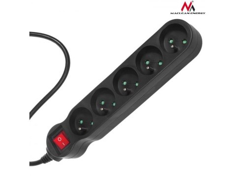 Listwa zasilająca 5g 5m MCE185 2300W czarna Listwa zasilająca 5g 5m MCE185 2300W czarna