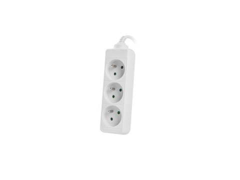 Listwa zasilająca 1.5m, biała, 3 gniazda, kabel wykonany z pełnej miedzi