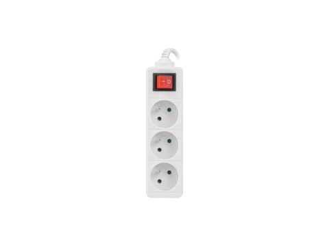 Listwa zasilająca 3m, biała, 3 gniazda, z wyłącznikiem, kabel wykonany z pełnej miedzi Listwa zasilająca 3m, biała, 3 gniazda, z wyłącznikiem, kabel wykonany z pełnej miedzi
