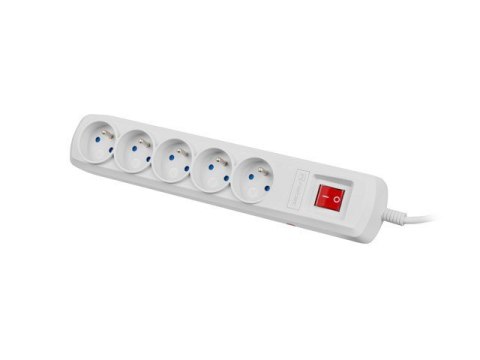 Listwa przeciwprzepięciowa Bercy 400 1,5m (5 gniazd) Szara Listwa przeciwprzepięciowa Bercy 400 1,5m (5 gniazd) Szara