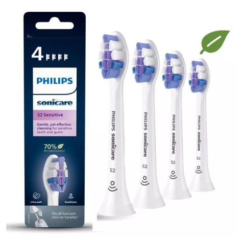 Końcówki do szczoteczki Sonicare S2 Sensitive HX6054/10 4 sztuki Końcówki do szczoteczki Sonicare S2 Sensitive HX6054/10 4 sztuki