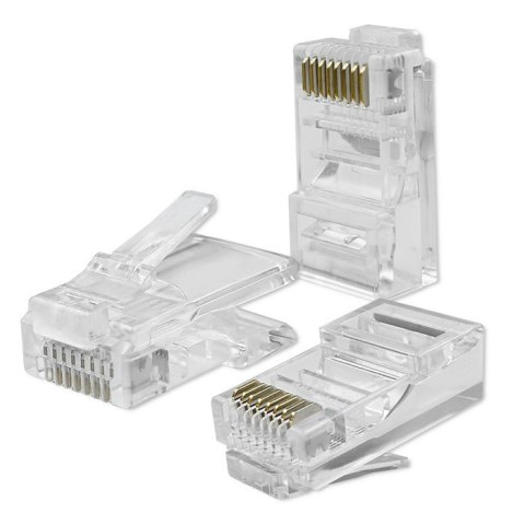 Wtyk przelotowy złącze RJ45 | CAT6 | UTP | Pass Through | Pozłacane styki | 100 sztuk Wtyk przelotowy złącze RJ45 | CAT6 | UTP | Pass Through | Pozłacane styki | 100 sztuk