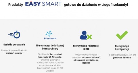 Żarówka EASY SMART Bluetooth Mesh GLS 8,5W RGBW+CCT+DIM Żarówka EASY SMART Bluetooth Mesh GLS 8,5W RGBW+CCT+DIM