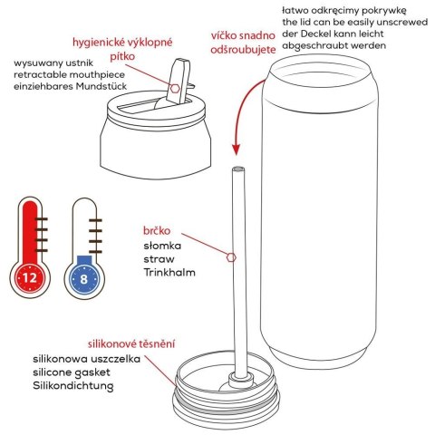 TERMOS KUBEK TERMICZNY BIDON PUSZKA 700ml 128875 TERMOS KUBEK TERMICZNY BIDON PUSZKA 700ml 128875
