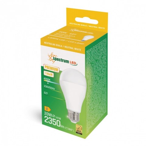 Żarówka LED GLS E27 20W NW 4000K 2300lm 230V Żarówka LED GLS E27 20W NW 4000K 2300lm 230V