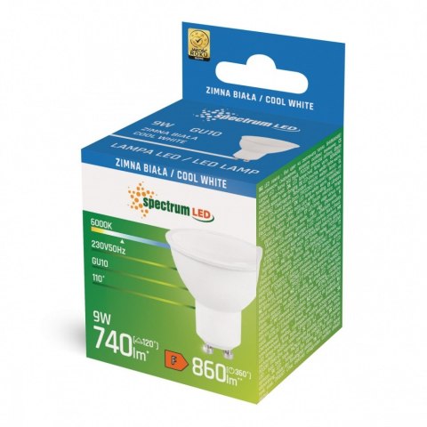 Żarówka LED GU10 9W CW 600K 860lm 230V Żarówka LED GU10 9W CW 600K 860lm 230V