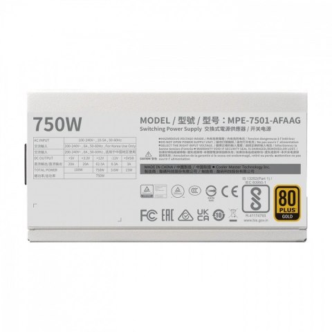 Zasilacz MWE Gold 750 V2 ATX 3.0 Ready Biały Zasilacz MWE Gold 750 V2 ATX 3.0 Ready Biały