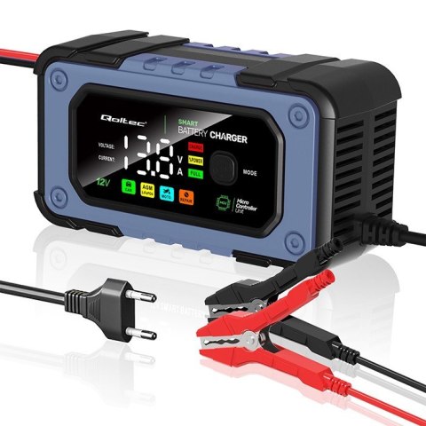 Prostownik do akumulatora z funkcją naprawy | Inteligentna mikroprocesorowa ładowarka | 12V | 7A | LED | 4 tryby Prostownik do akumulatora z funkcją naprawy | Inteligentna mikroprocesorowa ładowarka | 12V | 7A | LED | 4 tryby