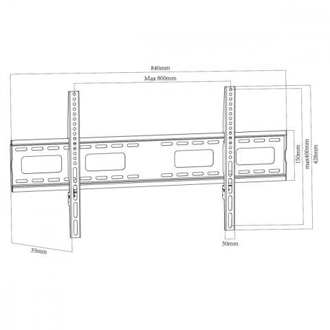 Uchwyt do TV 43-120'' 120kg MC-420 VESA800x400 Uchwyt do TV 43-120'' 120kg MC-420 VESA800x400