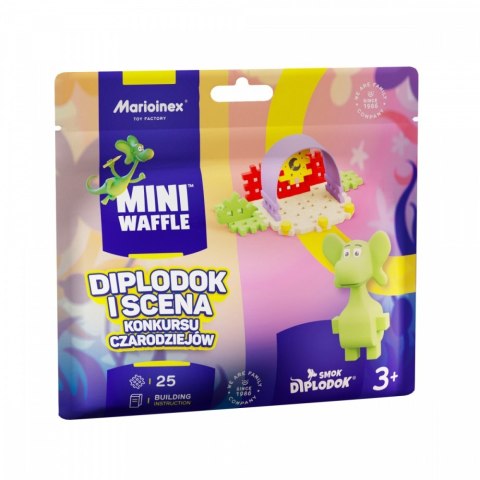 Klocki Mini Waffle - Saszetka Diplodok i scena 25 elementów Klocki Mini Waffle - Saszetka Diplodok i scena 25 elementów