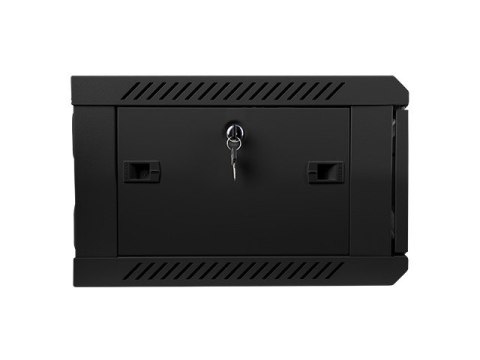 Szafa instalacyjna wisząca 19'' 4U 600X450mm czarna (drzwi szklane) Szafa instalacyjna wisząca 19'' 4U 600X450mm czarna (drzwi szklane)