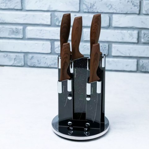 ZESTAW 5 KUCHENNYCH NOŻY W STOJAKU KLAUSBERG KB-7615 ZESTAW 5 KUCHENNYCH NOŻY W STOJAKU KLAUSBERG KB-7615